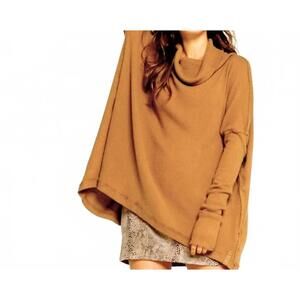 NEW FREE PEOPLE juicy long sleeve top in canyon moon